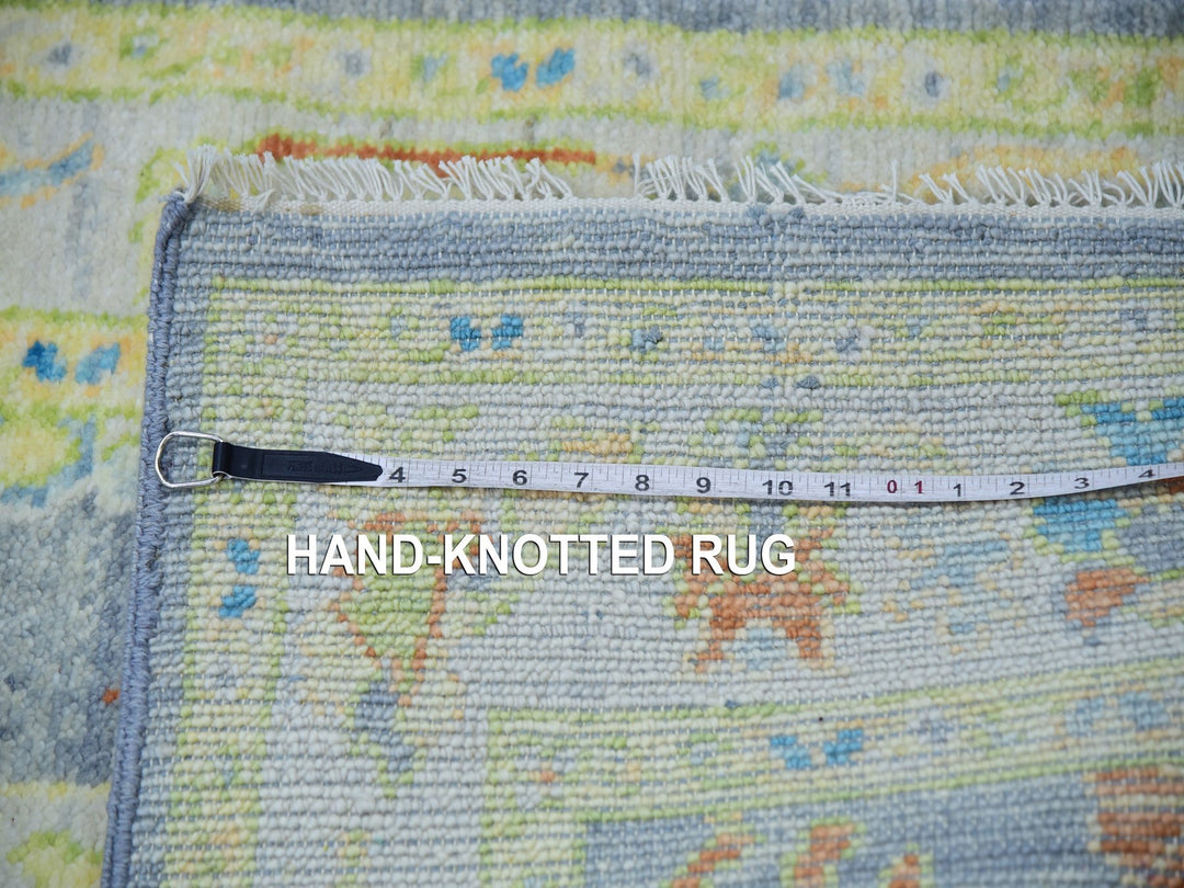 2'0" x 15'7" New Hand Knotted Grey Wool Runner Oriental Rug - MOA10279970
