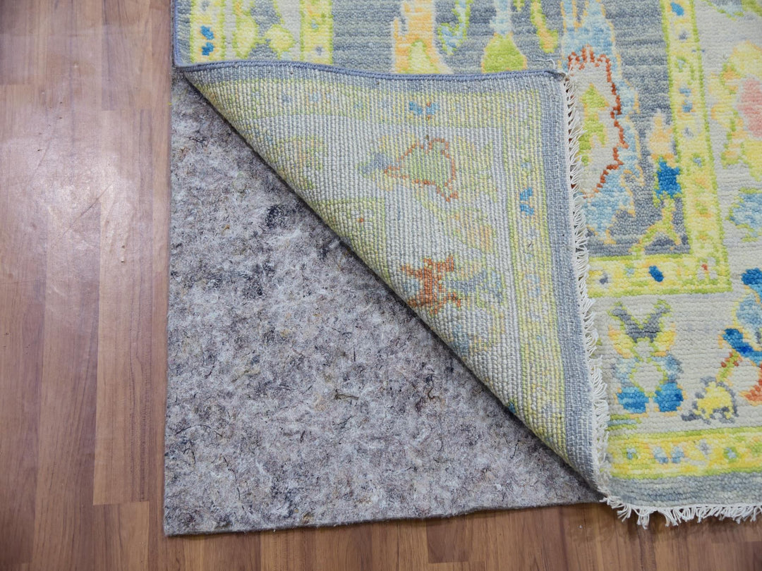 2'10" x 15'7" New Hand Knotted Grey Wool Runner Oriental Rug - MOA10279971