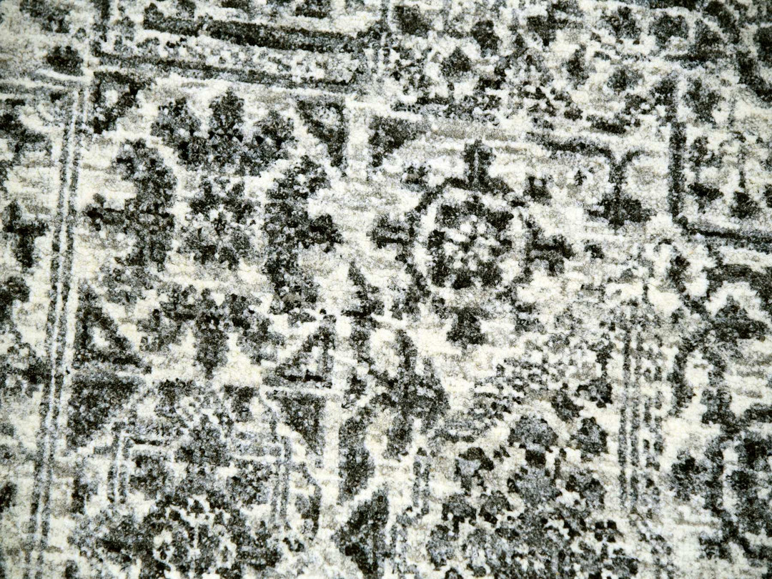 10'0" x 10'1" New Hand Knotted Ivory Wool Round Oriental Rug - MOA10279986