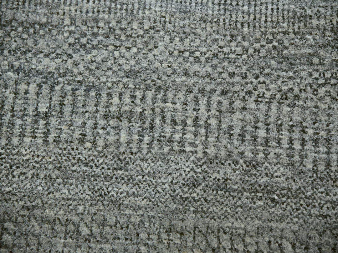 10'0" x 10'0" New Hand Knotted Grey Wool Square Oriental Rug - MOA10279990