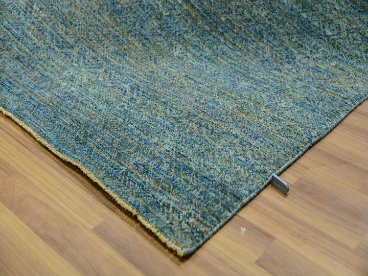 12'0" x 12'0" New Hand Knotted Green Wool Square Oriental Rug - MOA10279996