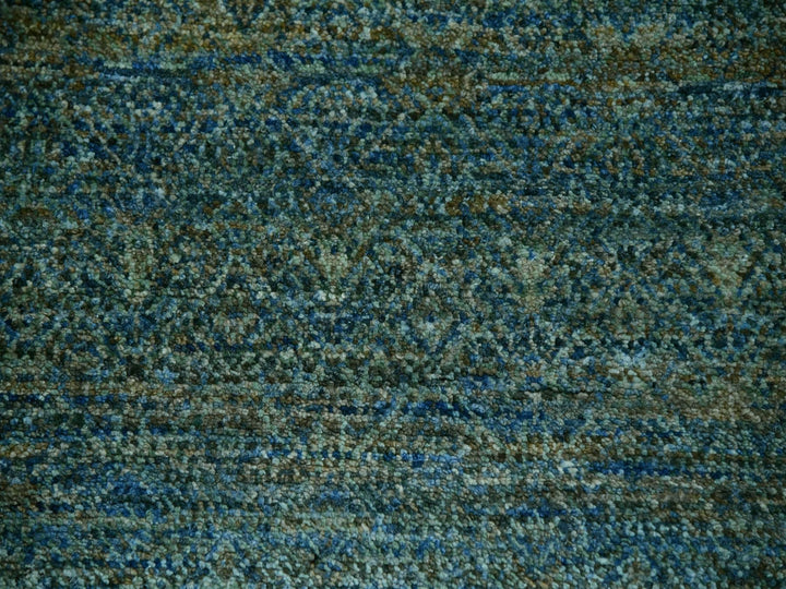 12'0" x 12'0" New Hand Knotted Green Wool Square Oriental Rug - MOA10279996