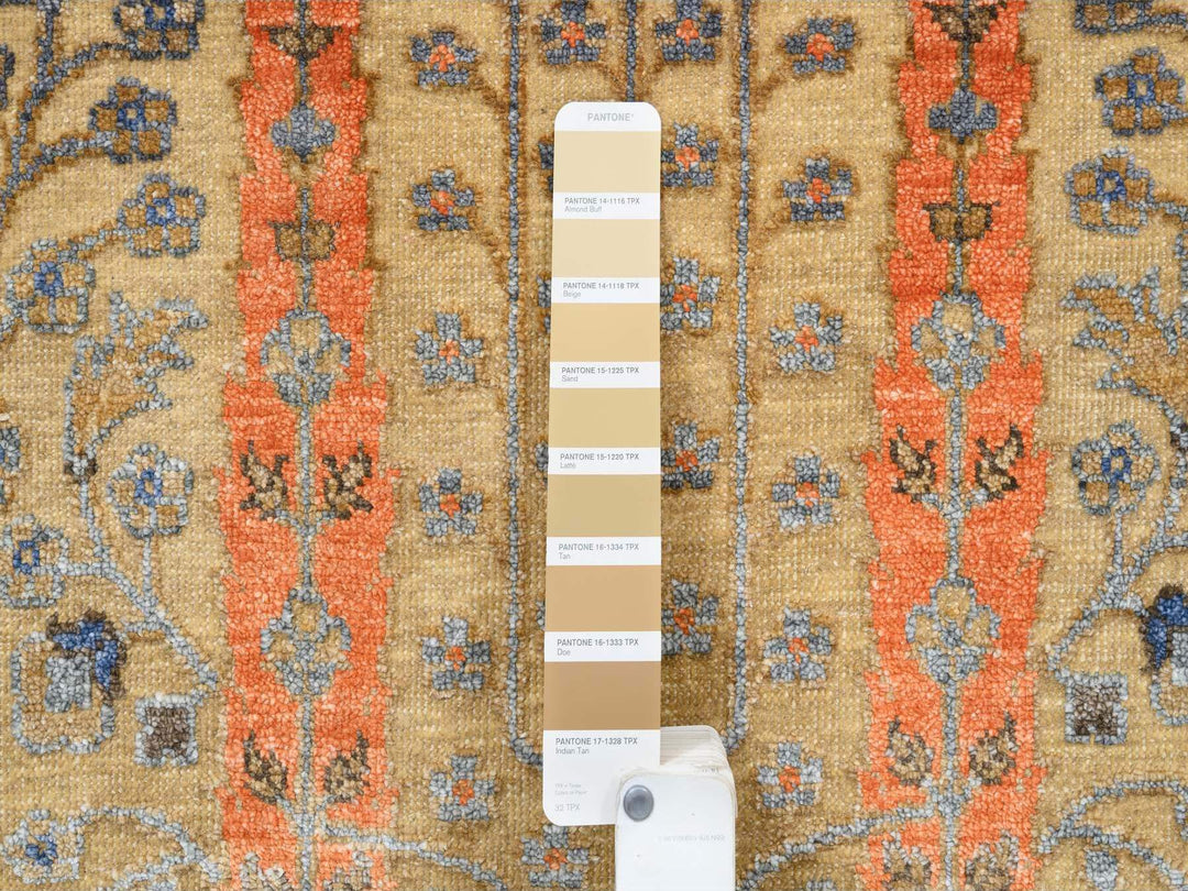 2'7" x 6'0" New Hand Knotted Brown Wool & Silk Runner Oriental Rug - MOA10280024