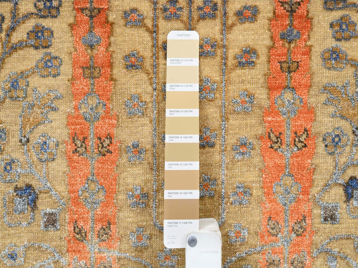 2'7" x 6'0" New Hand Knotted Brown Wool & Silk Runner Oriental Rug - MOA10280024