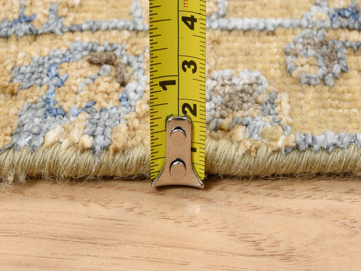 2'7" x 6'0" New Hand Knotted Brown Wool & Silk Runner Oriental Rug - MOA10280024