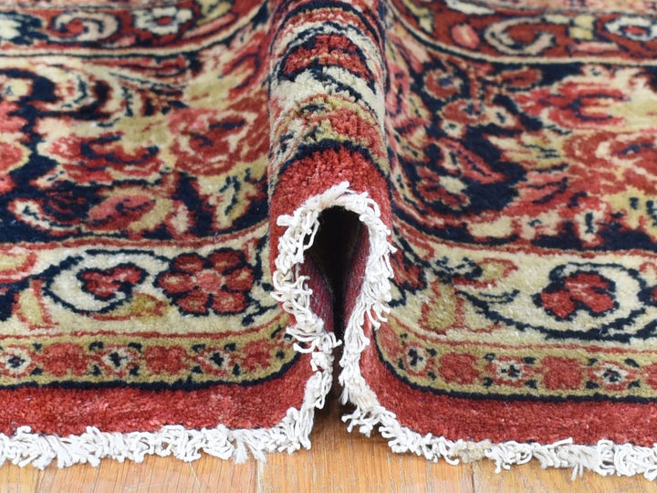 7'10" x 9'10" Vintage Hand Knotted Red Wool Rectangle Oriental Rug - MOA10280064