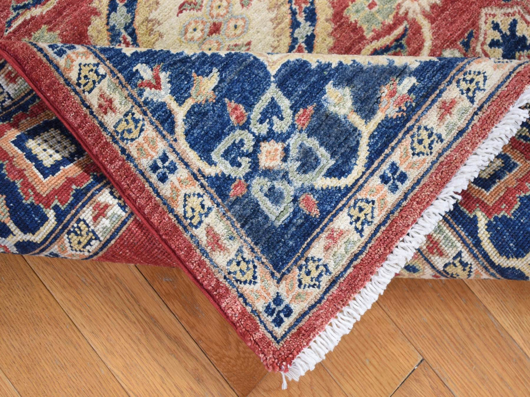 5'0" x 6'6" New Hand Knotted Red Wool Rectangle Oriental Rug - MOA10280078