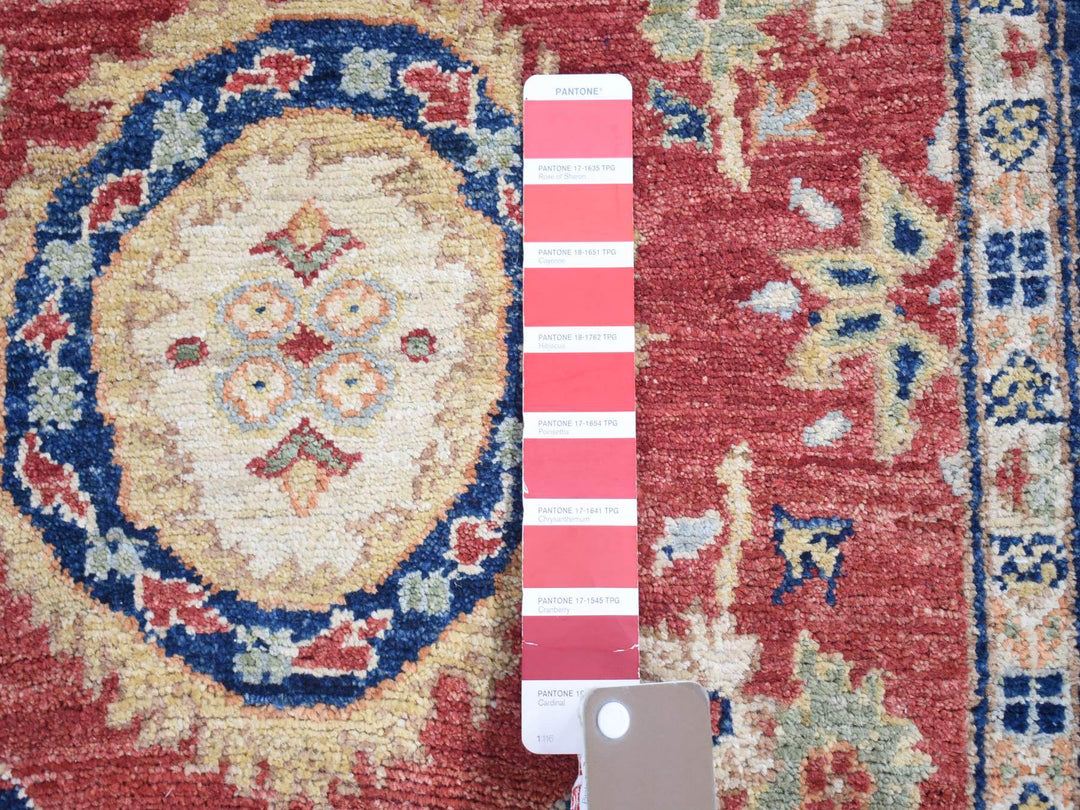 5'0" x 6'6" New Hand Knotted Red Wool Rectangle Oriental Rug - MOA10280078