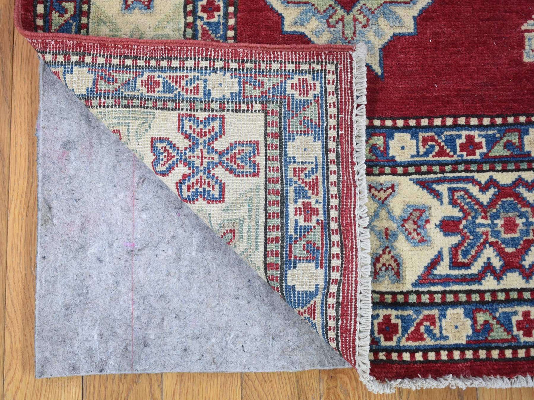 5'3" x 7'1" New Hand Knotted Red Wool Rectangle Oriental Rug - MOA10280083
