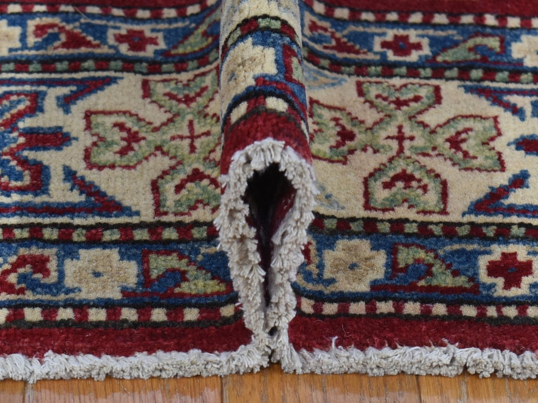 5'3" x 7'1" New Hand Knotted Red Wool Rectangle Oriental Rug - MOA10280083