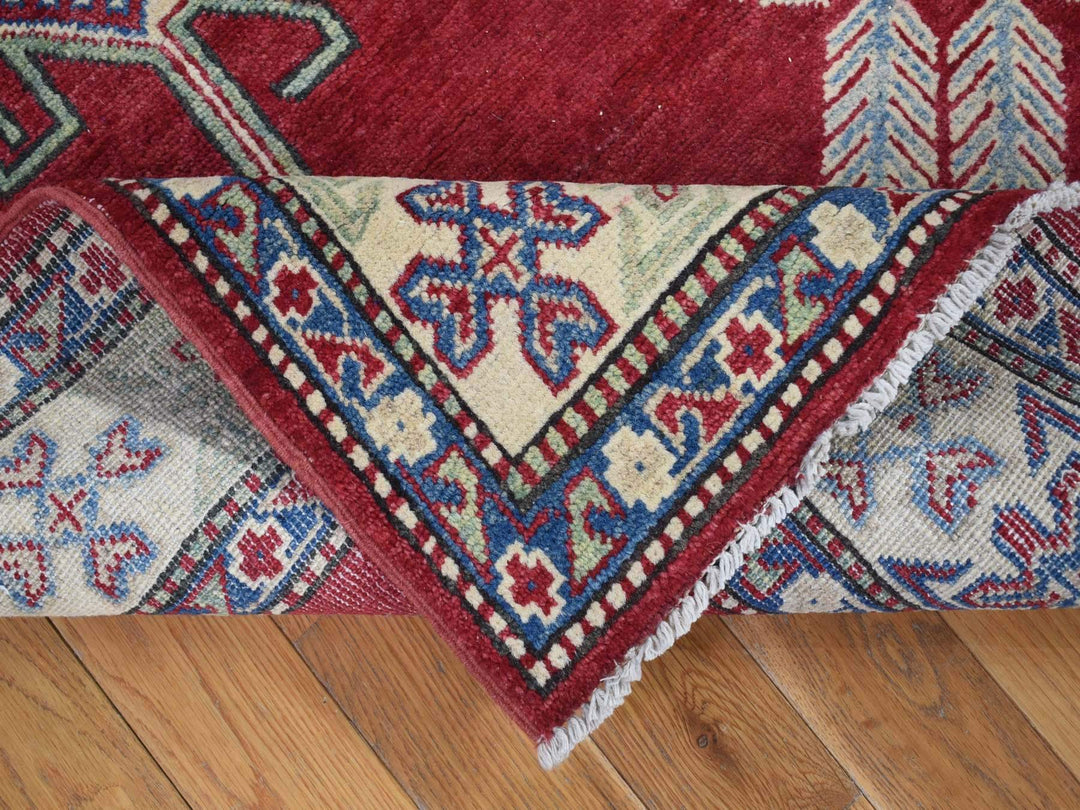 5'3" x 7'1" New Hand Knotted Red Wool Rectangle Oriental Rug - MOA10280083