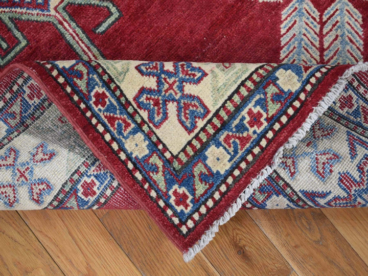 5'3" x 7'1" New Hand Knotted Red Wool Rectangle Oriental Rug - MOA10280083