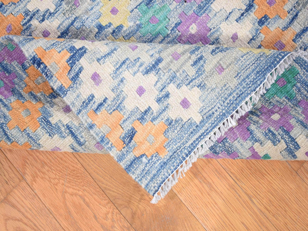 10'3" x 13'2" New Hand Knotted Blue Wool Rectangle Oriental Rug - MOA10280085