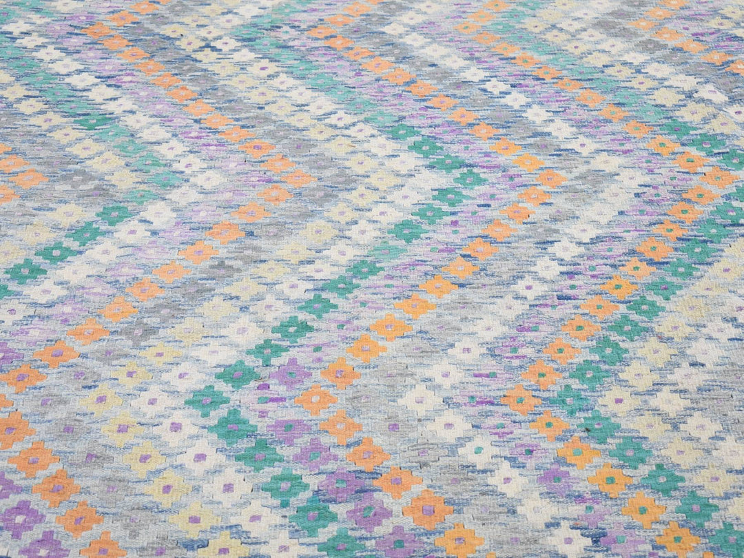 10'3" x 13'2" New Hand Knotted Blue Wool Rectangle Oriental Rug - MOA10280085