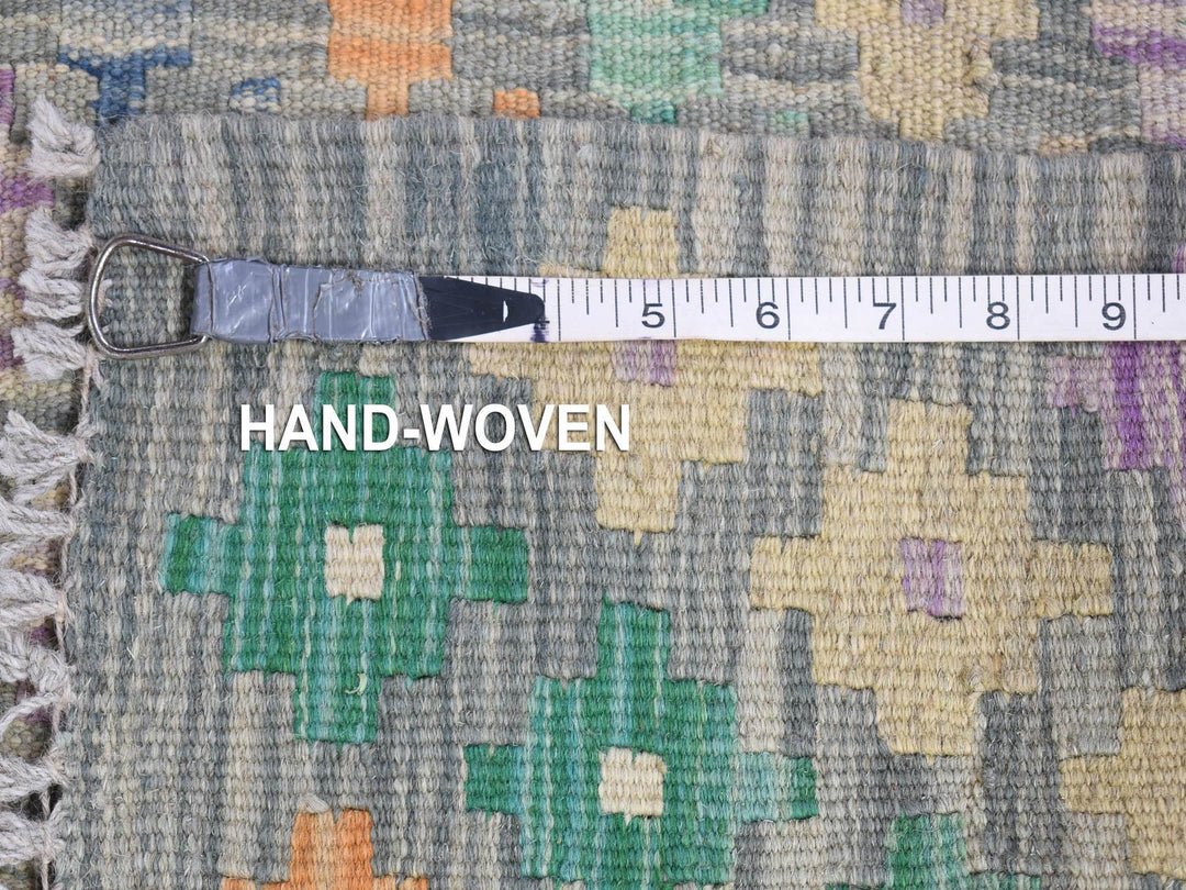 10'3" x 13'5" New Hand Knotted Grey Wool Rectangle Oriental Rug - MOA10280087