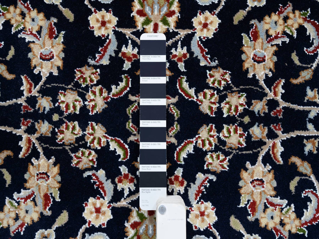 2'8" x 9'10" New Hand Knotted Blue Wool Runner Oriental Rug - MOA10280089