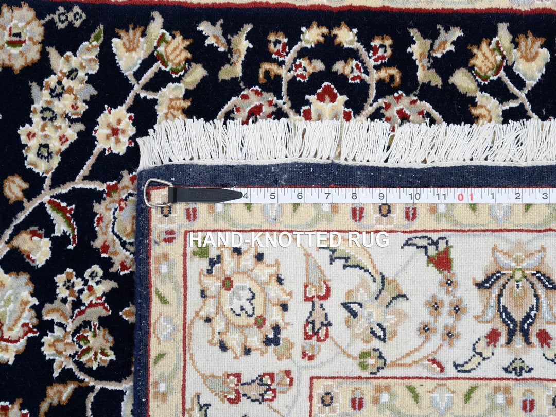 2'8" x 9'10" New Hand Knotted Blue Wool Runner Oriental Rug - MOA10280089