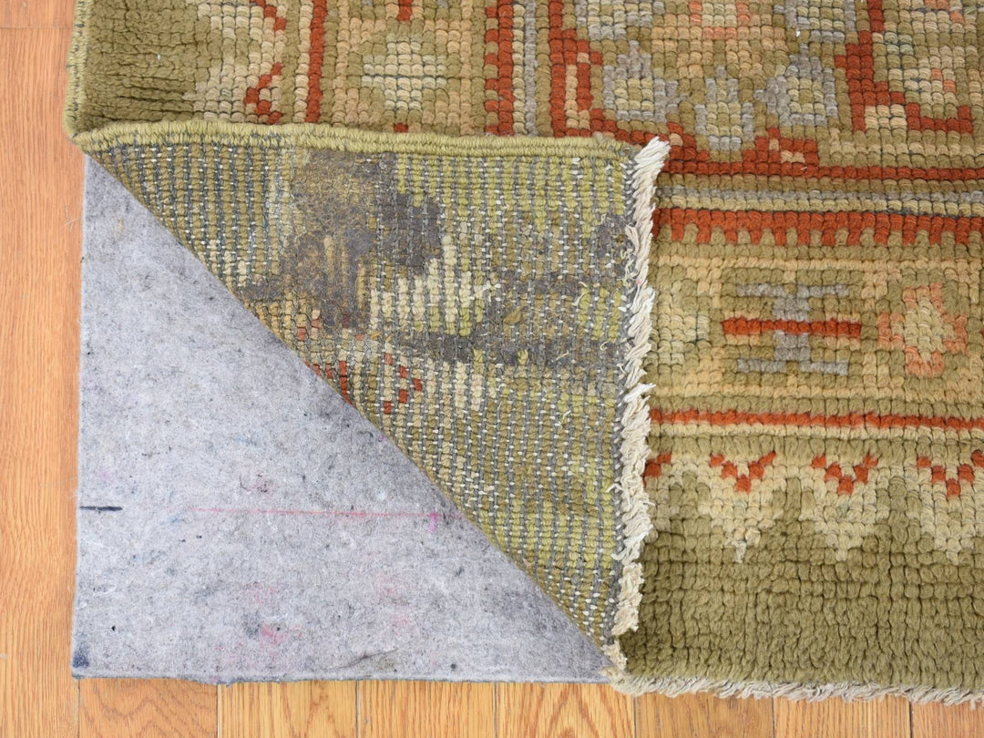 8'7" x 14'10" Vintage Hand Knotted Beige Wool Rectangle Oriental Rug - MOA10280099