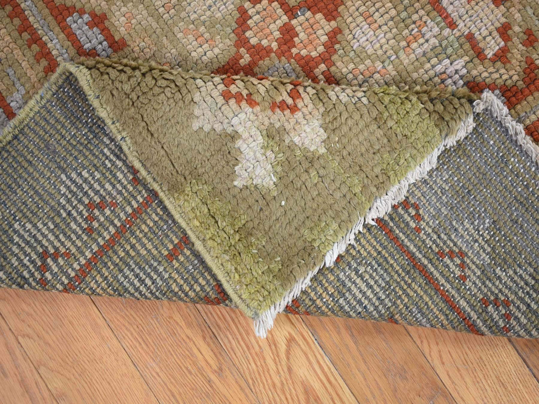 8'7" x 14'10" Vintage Hand Knotted Beige Wool Rectangle Oriental Rug - MOA10280099