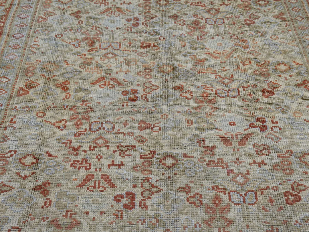 8'7" x 14'10" Vintage Hand Knotted Beige Wool Rectangle Oriental Rug - MOA10280099