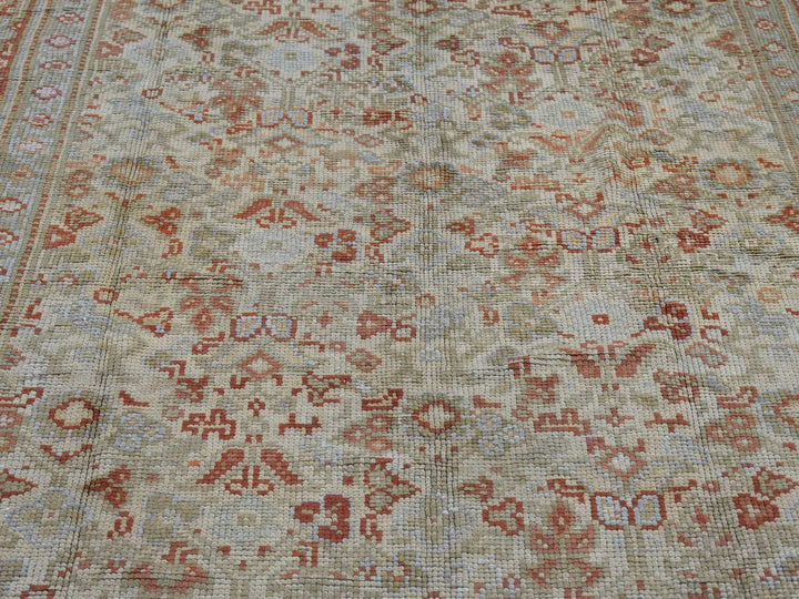 8'7" x 14'10" Vintage Hand Knotted Beige Wool Rectangle Oriental Rug - MOA10280099
