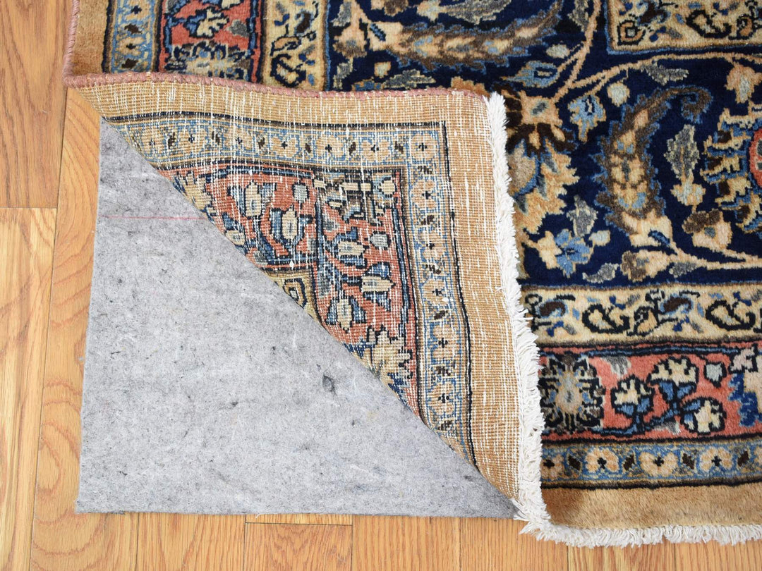 11'9" x 16'4" Vintage Hand Knotted Ivory Wool Rectangle Oriental Rug - MOA10280113