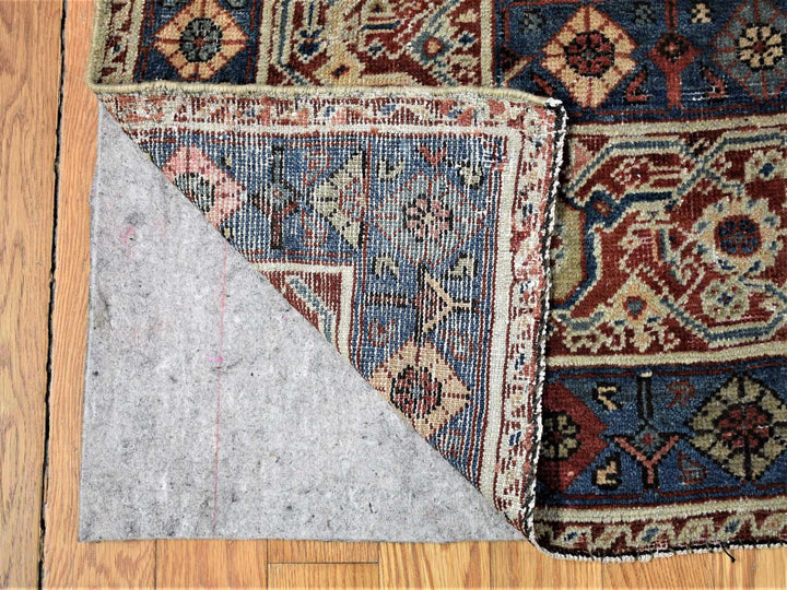 13'10" x 19'5" Vintage Hand Knotted Beige Wool Rectangle Oriental Rug - MOA10280116