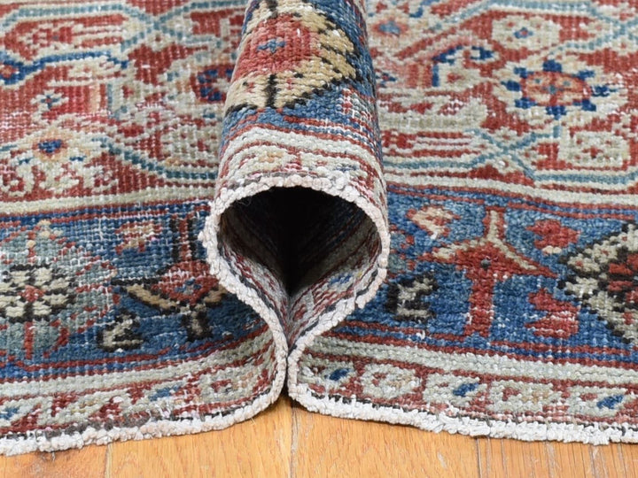 13'10" x 19'5" Vintage Hand Knotted Beige Wool Rectangle Oriental Rug - MOA10280116