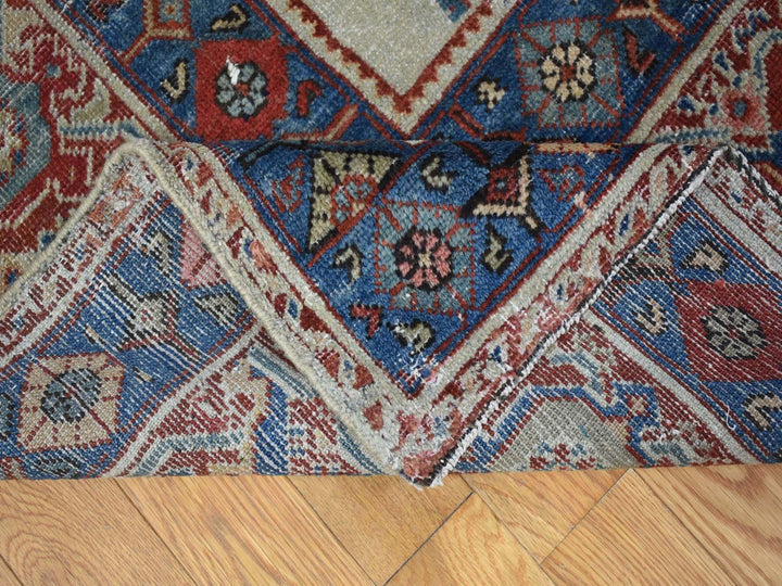 13'10" x 19'5" Vintage Hand Knotted Beige Wool Rectangle Oriental Rug - MOA10280116