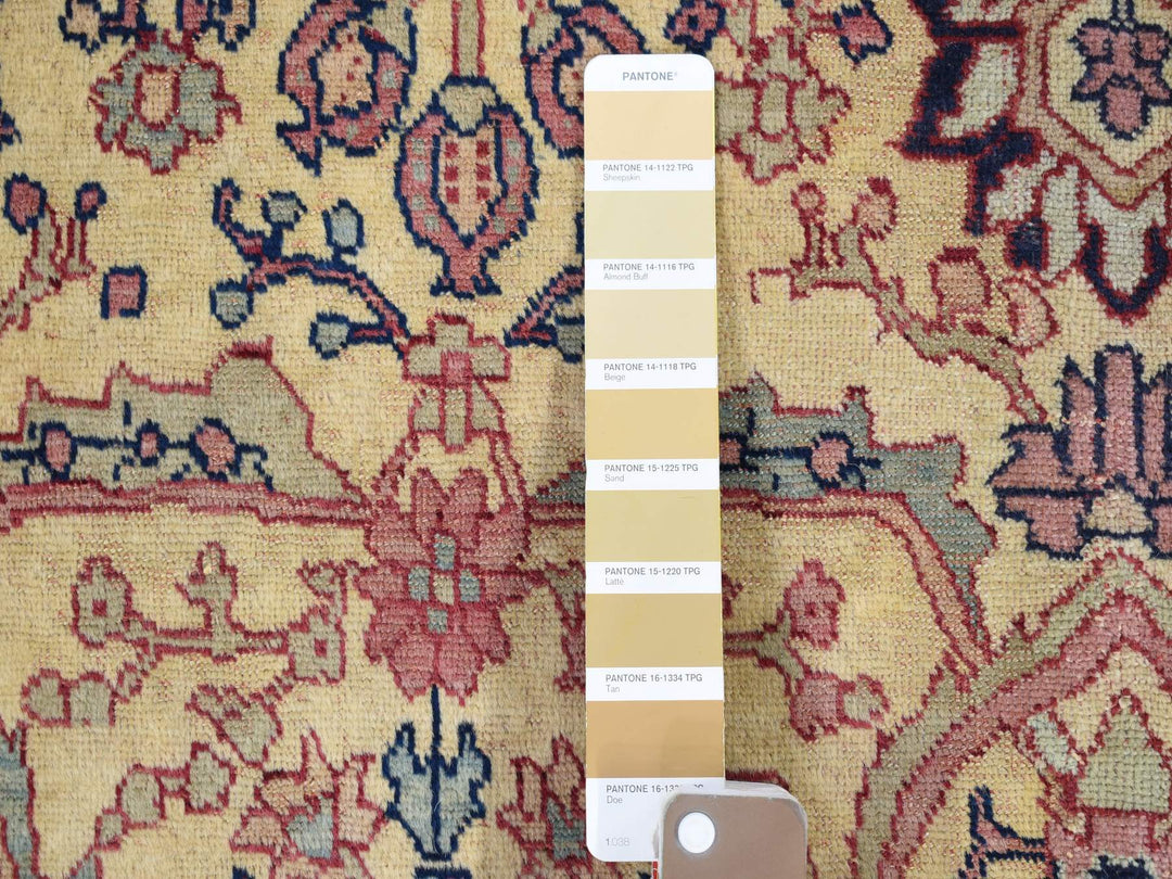 7'7" x 12'7" Vintage Hand Knotted Beige Wool Rectangle Oriental Rug - MOA10280122