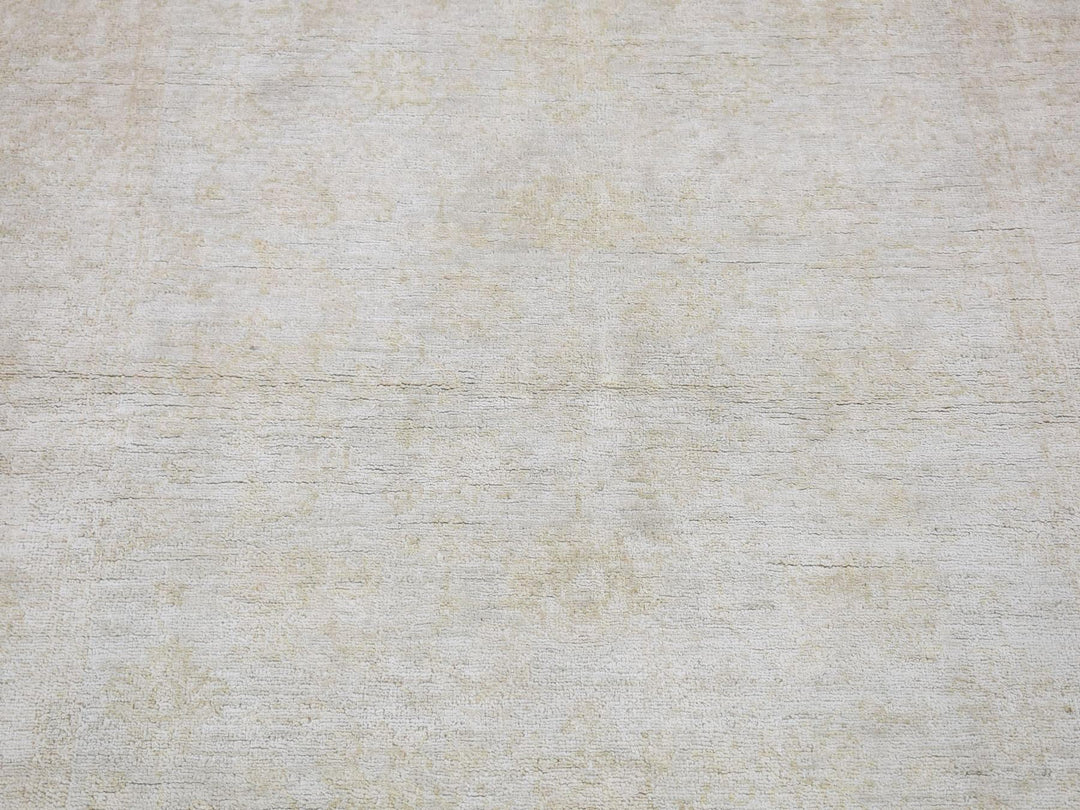 3'9" x 5'8" New Hand Knotted Ivory Wool Rectangle Oriental Rug - MOA10280156