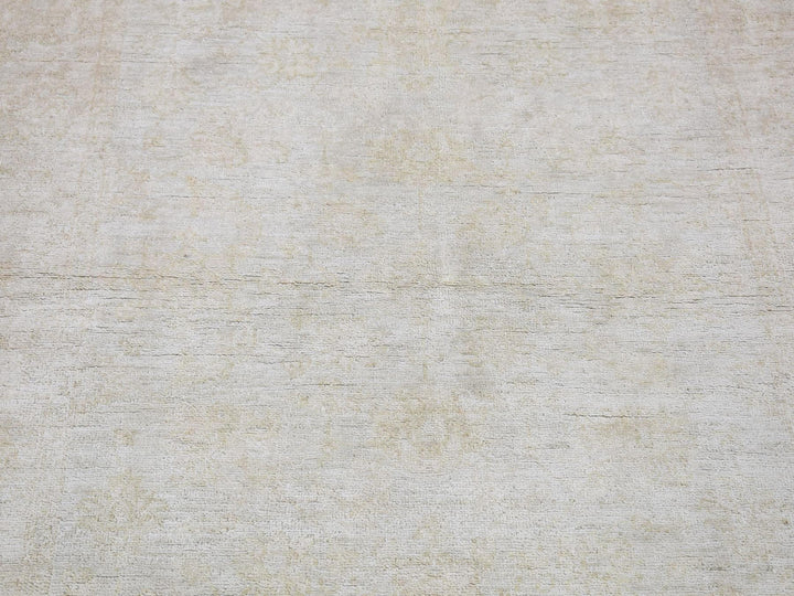 3'9" x 5'8" New Hand Knotted Ivory Wool Rectangle Oriental Rug - MOA10280156