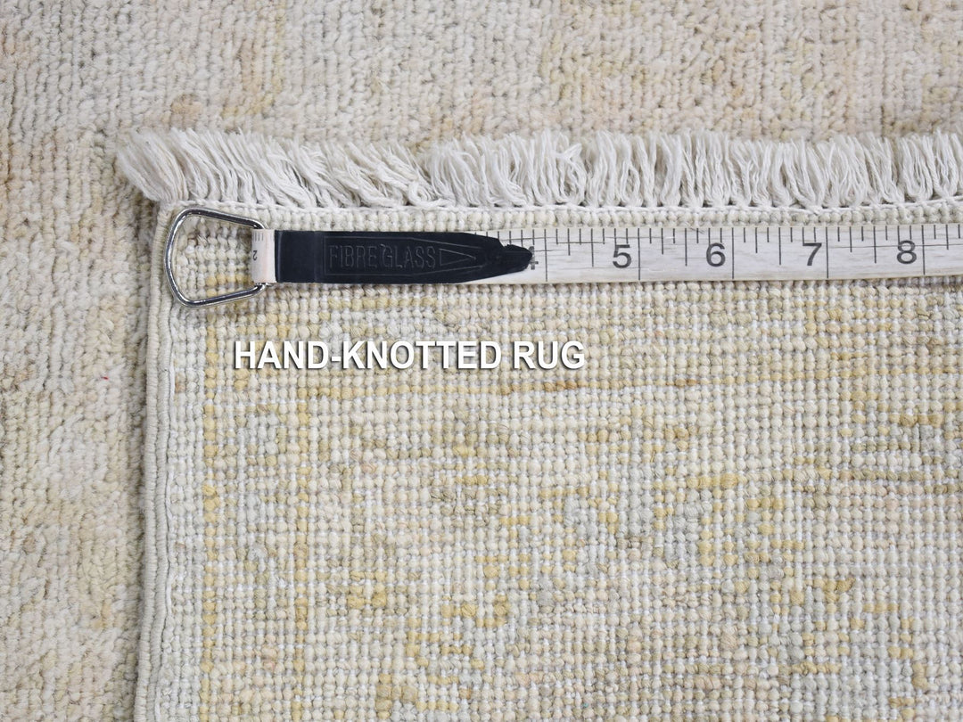 3'9" x 5'8" New Hand Knotted Ivory Wool Rectangle Oriental Rug - MOA10280156