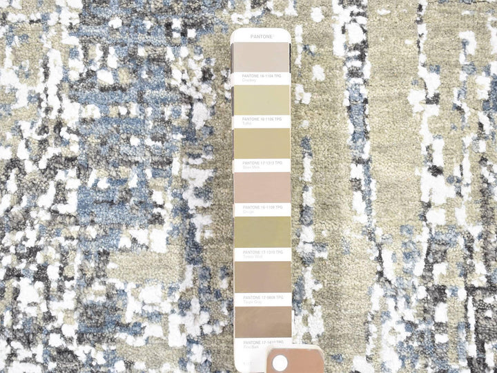 2'6" x 10'1" New Hand Knotted Beige Wool Runner Oriental Rug - MOA10280185