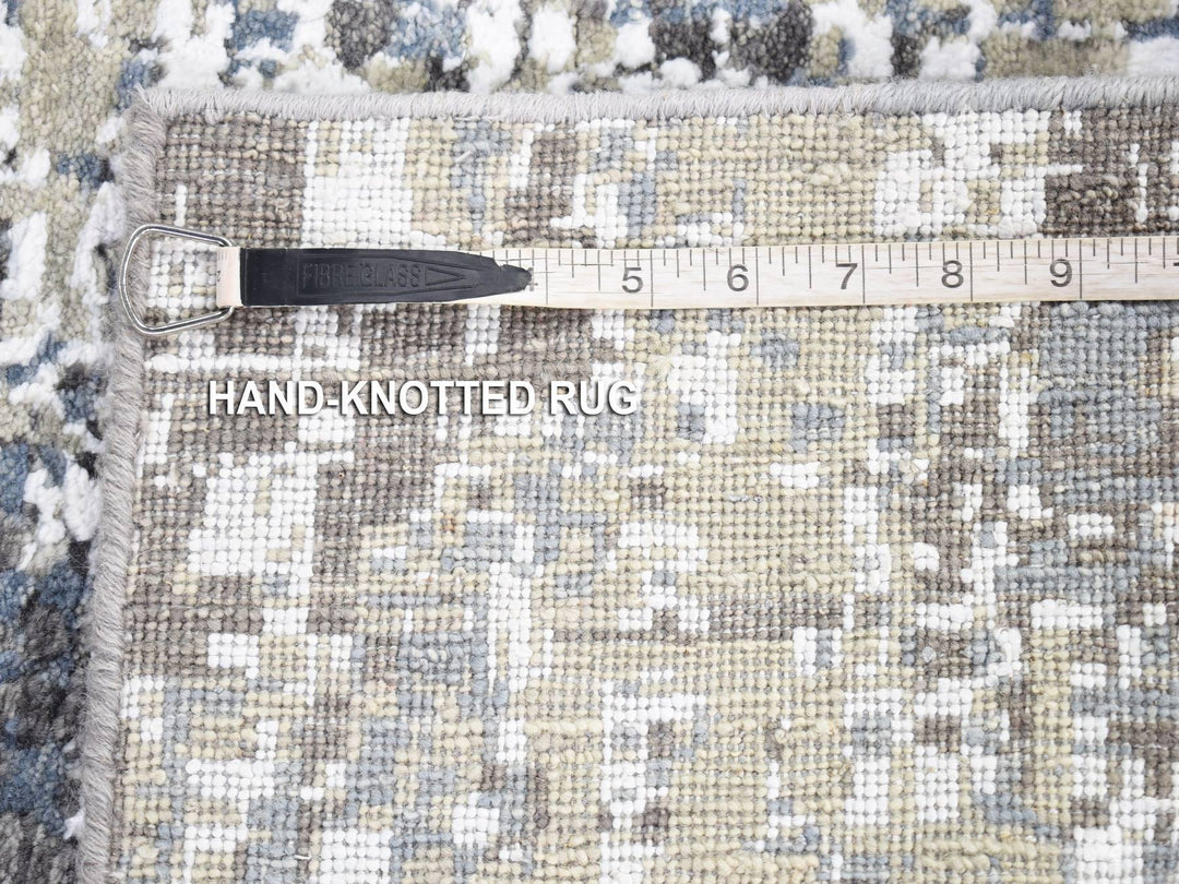 2'6" x 10'1" New Hand Knotted Beige Wool Runner Oriental Rug - MOA10280185
