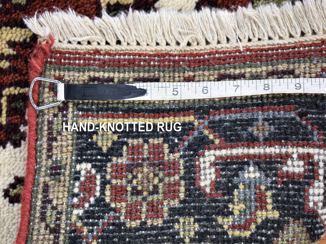 3'10" x 6'1" New Hand Knotted Red Wool Rectangle Oriental Rug - MOA10280186