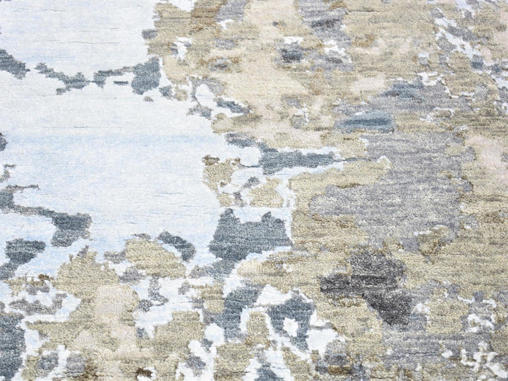 2'6" x 10'6" New Hand Knotted Beige Wool Runner Oriental Rug - MOA10280202