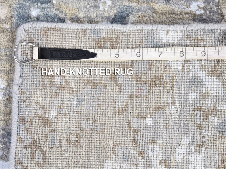2'6" x 10'6" New Hand Knotted Beige Wool Runner Oriental Rug - MOA10280202