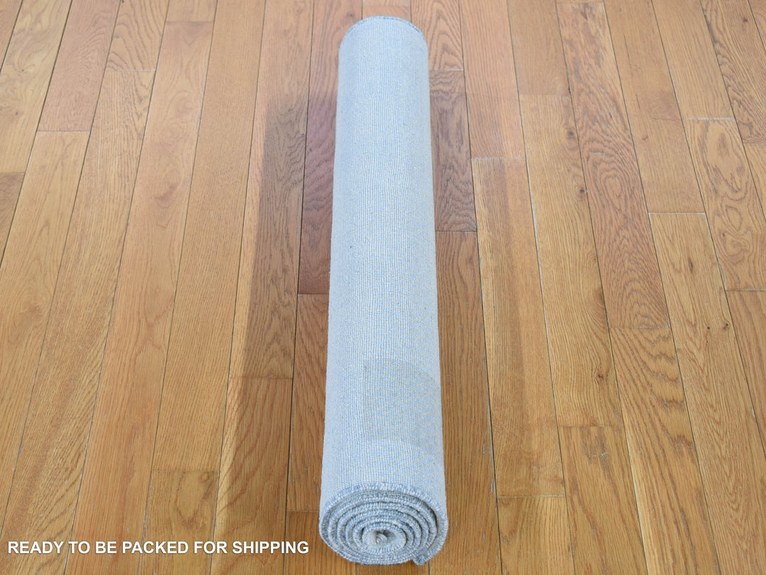 3'0" x 5'4" New Hand Knotted Ivory Wool & Silk Rectangle Oriental Rug - MOA10280207