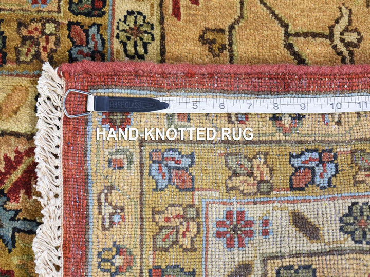 11'9" x 14'10" New Hand Knotted Red Wool Rectangle Oriental Rug - MOA10280222