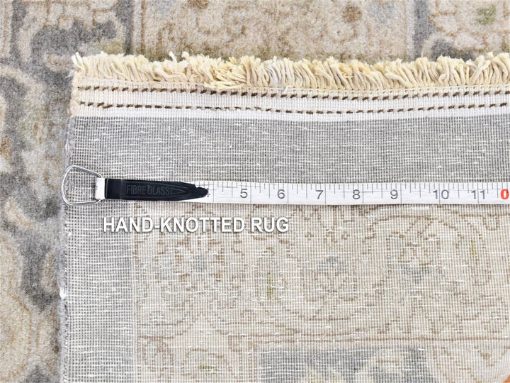 12'5" x 19'4" New Hand Knotted Grey Wool Rectangle Oriental Rug - MOA10280226