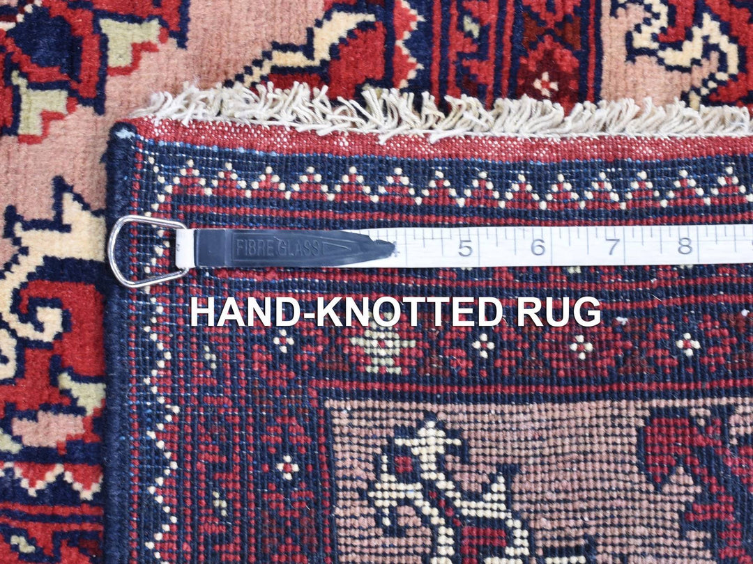 3'0" x 19'0" New Hand Knotted Pink Wool Runner Oriental Rug - MOA10280237