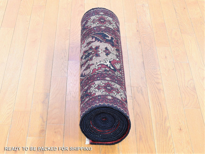 3'0" x 19'0" New Hand Knotted Pink Wool Runner Oriental Rug - MOA10280237