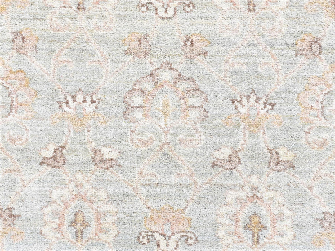 2'7" x 15'10" New Hand Knotted Green Wool Runner Oriental Rug - MOA10280254