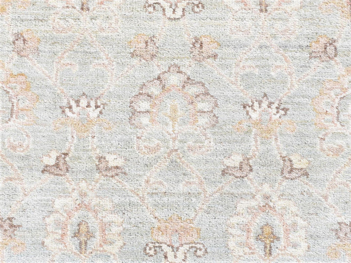 2'7" x 15'10" New Hand Knotted Green Wool Runner Oriental Rug - MOA10280254