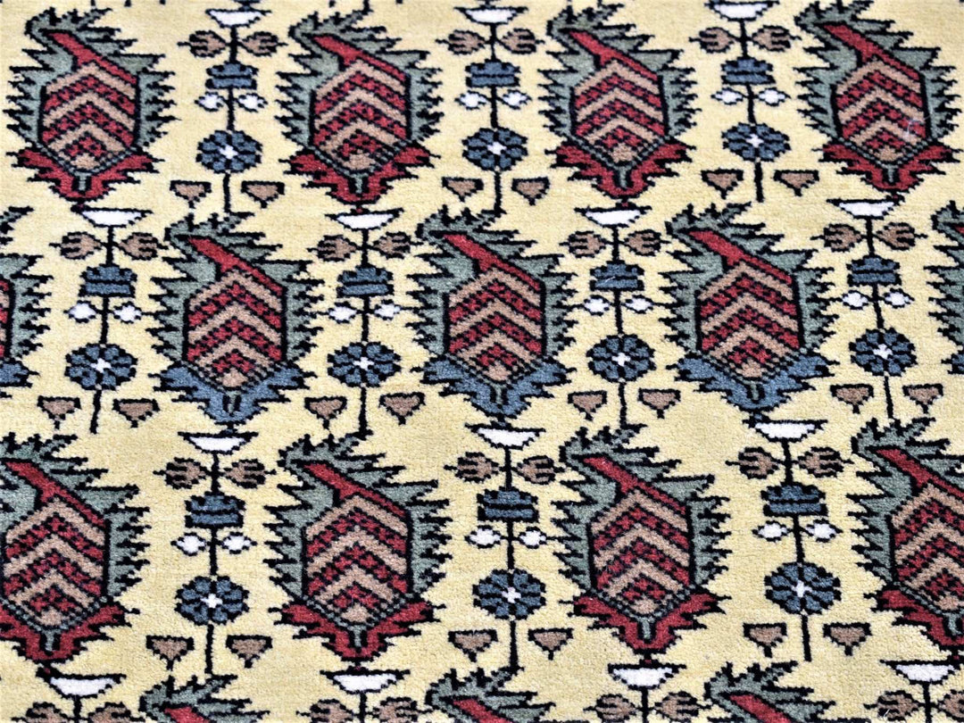 2'10" x 13'2" New Hand Knotted Ivory Wool Runner Oriental Rug - MOA10280255