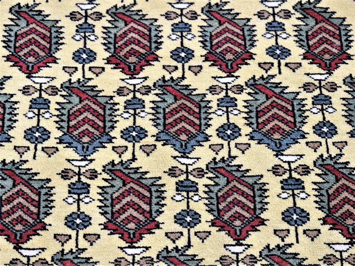 2'10" x 13'2" New Hand Knotted Ivory Wool Runner Oriental Rug - MOA10280255
