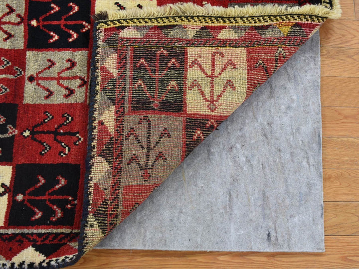 3'7" x 5'7" New Hand Knotted Red Wool Rectangle Oriental Rug - MOA10280280