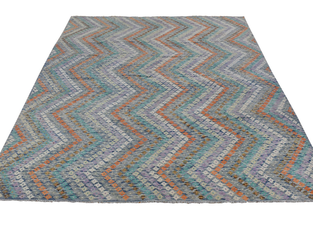 10'2" x 13'7" New Hand Woven Multicolored Wool Rectangle Oriental Rug - MOA10280303