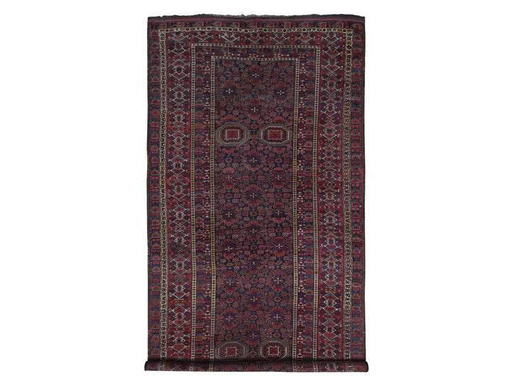 10'4" x 21'0" Vintage Hand Knotted Blue Wool Rectangle Oriental Rug - MOA10280310